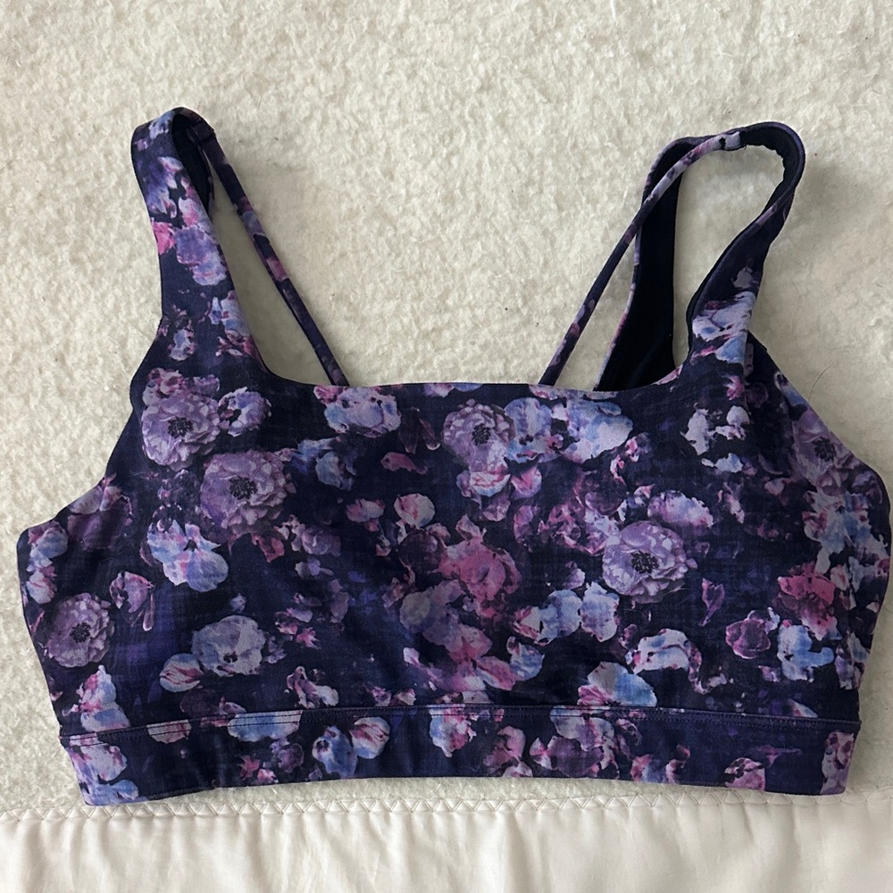 Athleta Exhale Printed Sports Bra D-DD